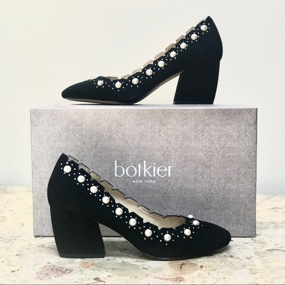 Botkier Shoes - NIB Botkier Faux Pearl Embellished Suede Pump